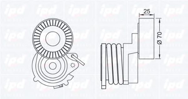 IPD 10-1043 Tensioner Lever, v-ribbed belt